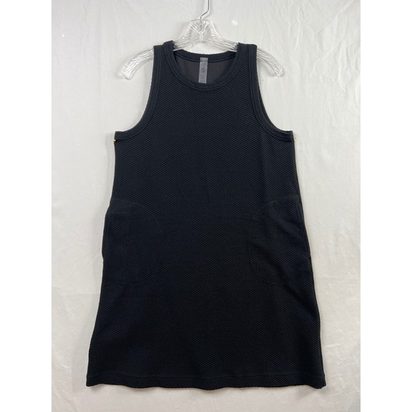 Lou & Grey Dresses & Skirts - Lou & Grey Shift Dress Womens Large Black Textured Sleeveless Pocket Honeycomb